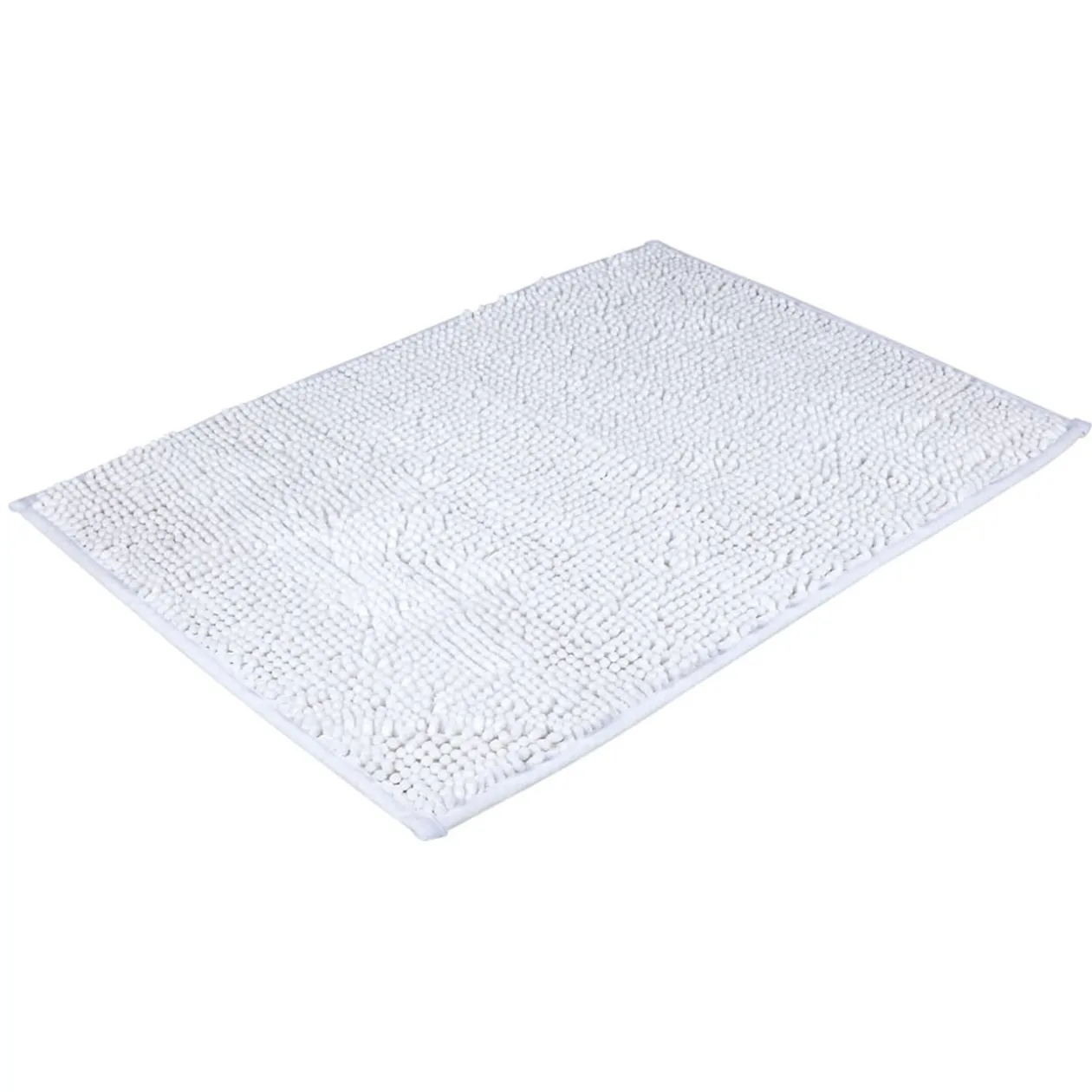 Tapis de salle de bain chenille blanc petit modèle