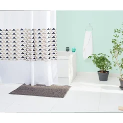 Tapis de salle de bain chenille gris 45x65cm