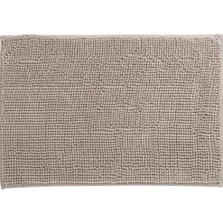 Tapis de salle de bain chenille taupe 45x65cm