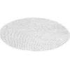 Tapis de salle de bain chenille rond blanc Ø70 cm