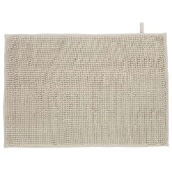 Tapis de salle de bain chenille taupe 65x45 cm