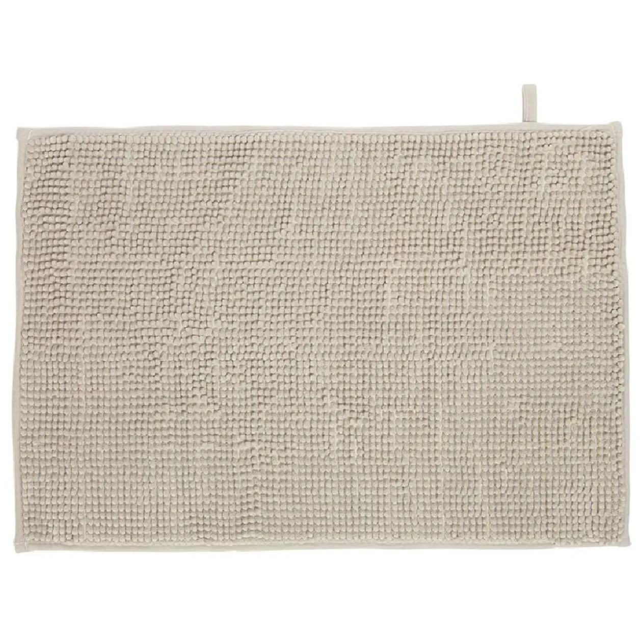 Tapis de salle de bain chenille taupe 65x45 cm