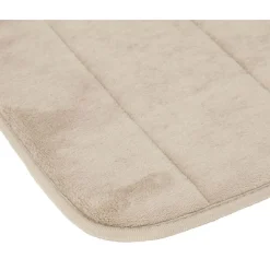 Tapis de salle de bain taupe à mémoire de forme
