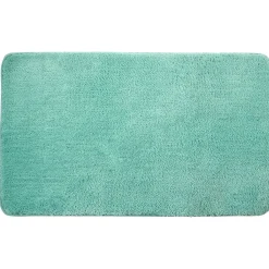 Tapis de salle de bain uni bleu 45x75 cm