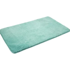 Tapis de salle de bain uni bleu 45x75 cm