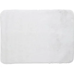 Tapis de salle de bain uni blanc 45x75 cm