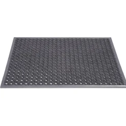 Tapis d'entrée caillebotis en pvc noir