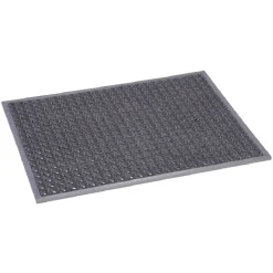 Tapis d'entrée caillebotis en pvc noir
