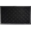 Tapis d'entrée extérieur antidérapant 75x45cm polyester et caoutchouc noir