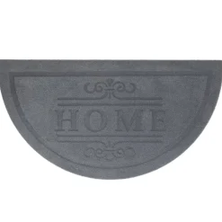 Tapis d'entrée noir Home forme demi-lune 60x40cm