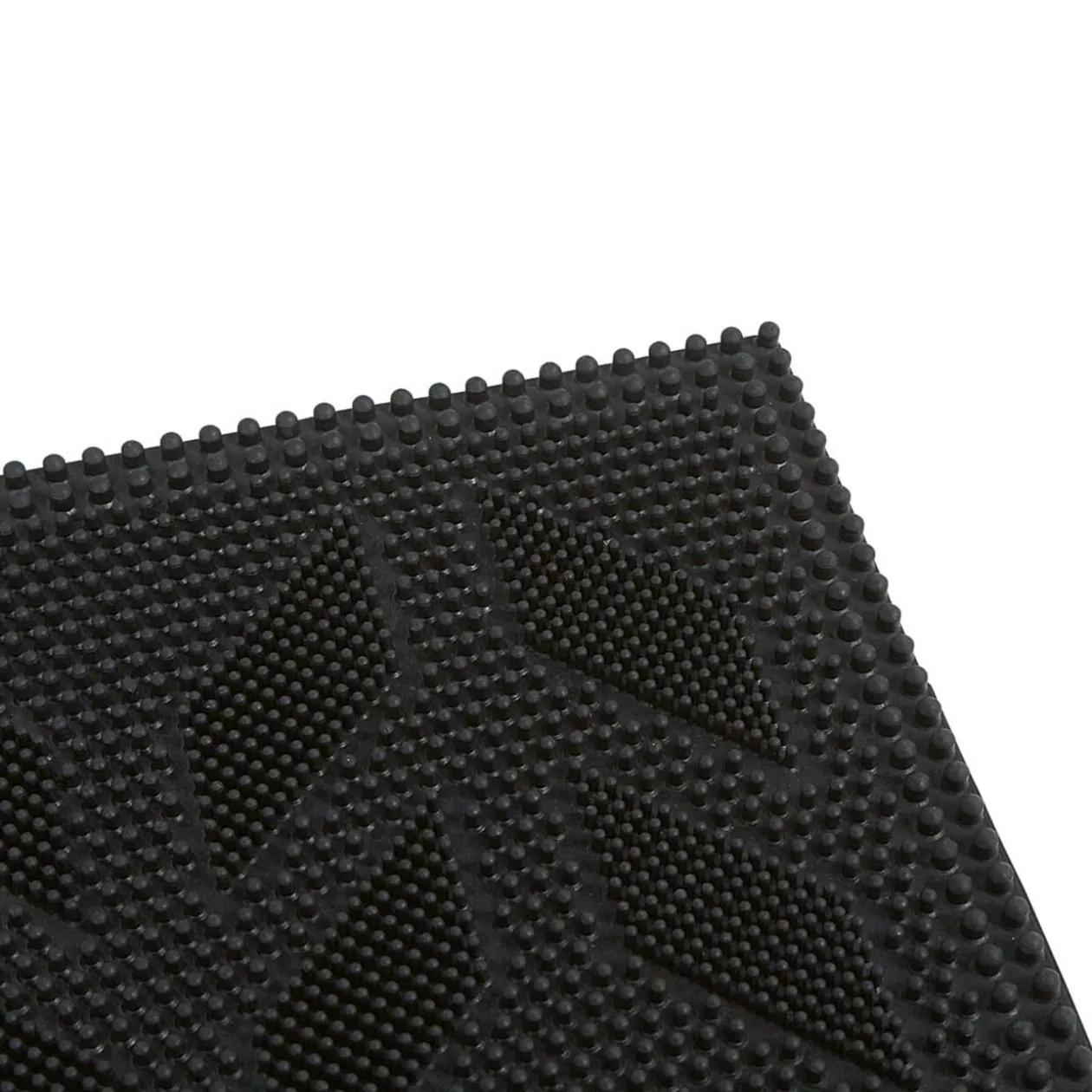 Tapis d'entrée rectangulaire picot antidérapant noir