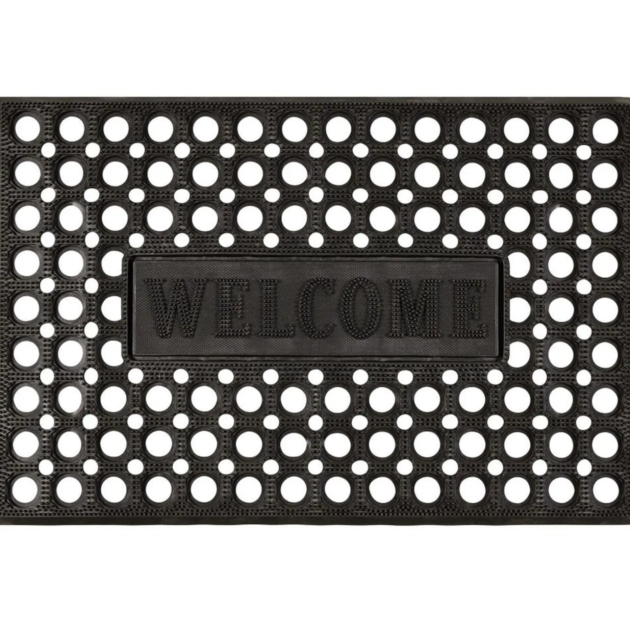 Tapis d'extérieur grattant antidérapent inscription Welcome 60x40 cm