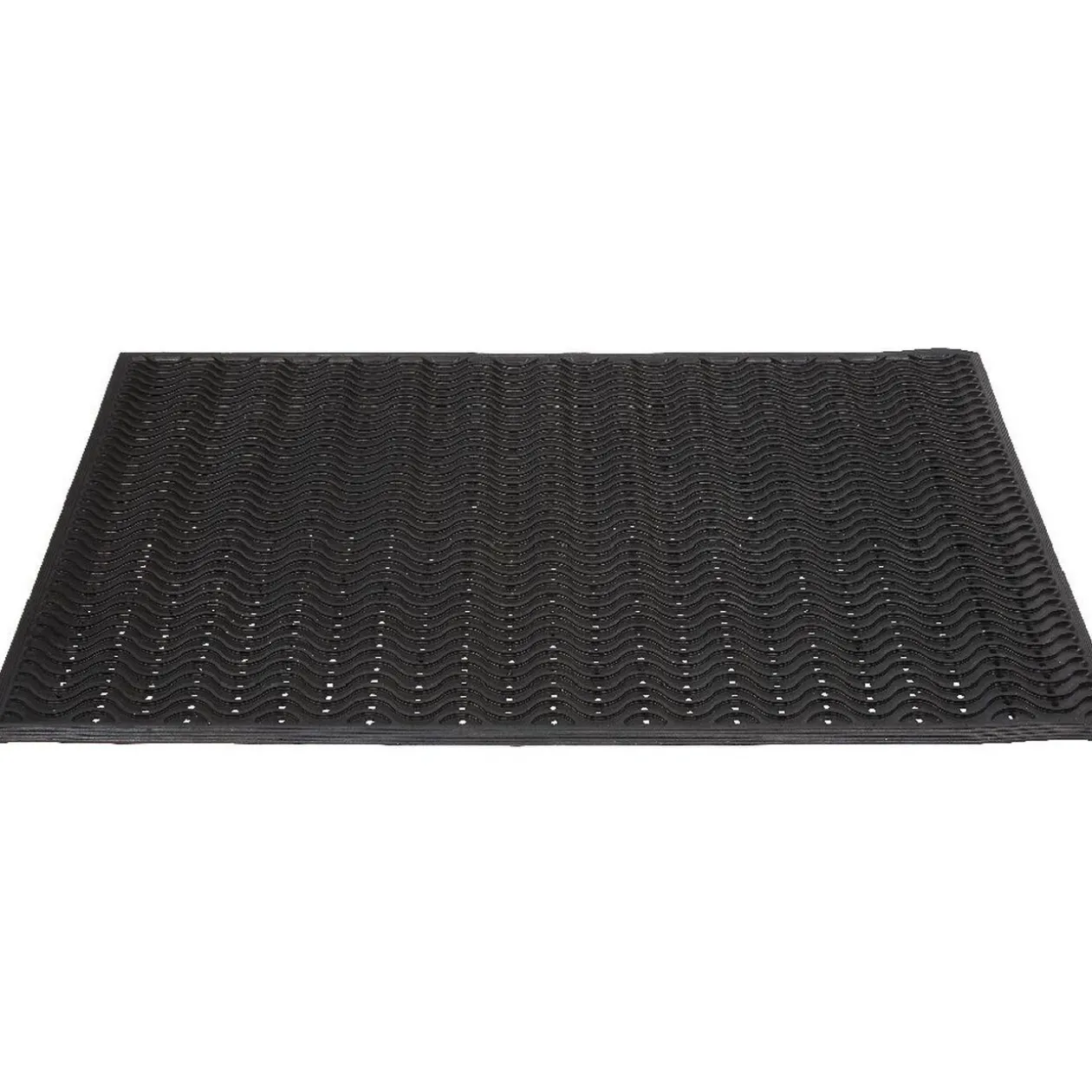 Tapis d'extérieur noir grand format