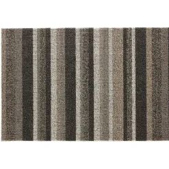 Tapis d'extérieur rayé marron beige 60x40 cm