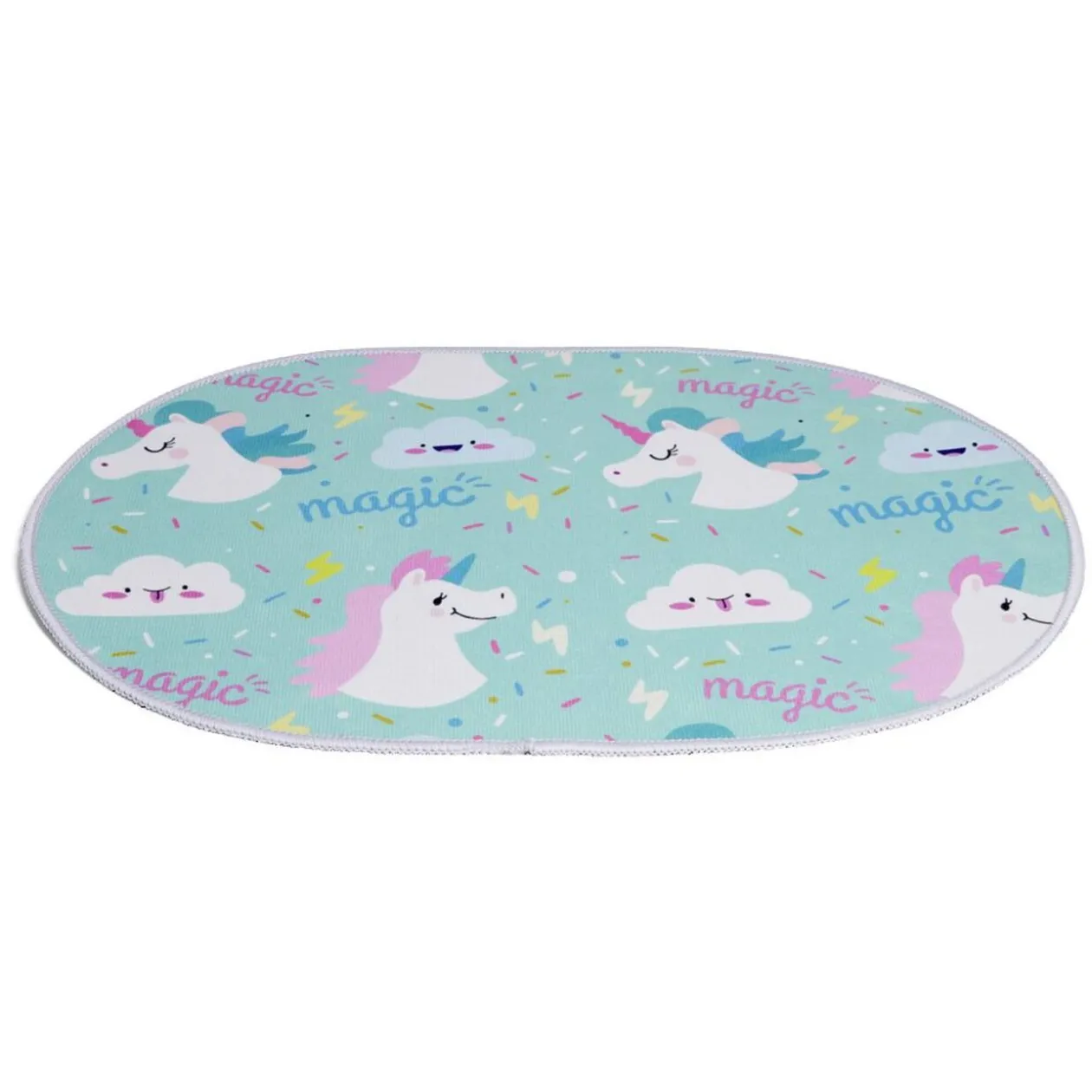 Tapis enfant licorne ou crocodile polyester 40x60cm - 2 modèles
