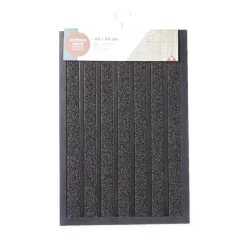 Tapis extérieur abrité antidérapant noir 40x60cm