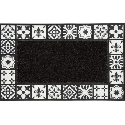Tapis extérieur rectangulaire motif carreau de ciment
