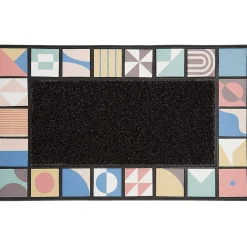 Tapis extérieur rectangulaire motif carreau de ciment