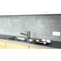 Tapis égouttoir à vaisselle en plastique noir