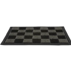 Tapis grattant damier noir et gris