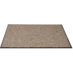 Tapis intérieur antipoussière absorbant beige et noir 80x60cm