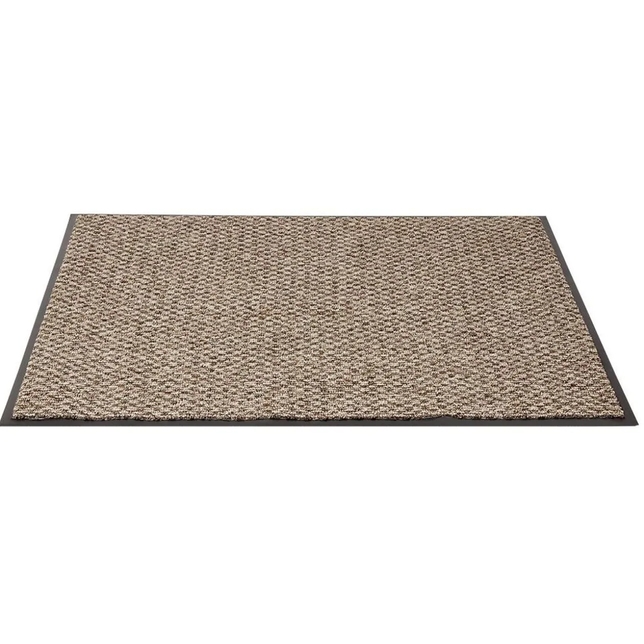 Tapis intérieur antipoussière absorbant beige et noir 80x60cm