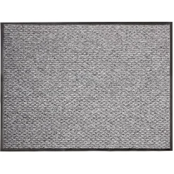 Tapis intérieur antipoussière absorbant gris et noir 80x60cm