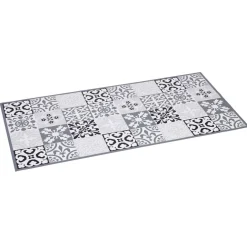 Tapis intérieur extérieur vinyle décor carreau de ciment 99x49 cm