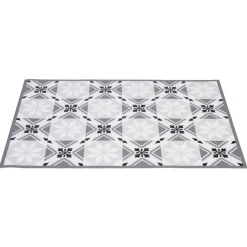 Tapis intérieur extérieur vinyle décor carreau de ciment 70x49 cm