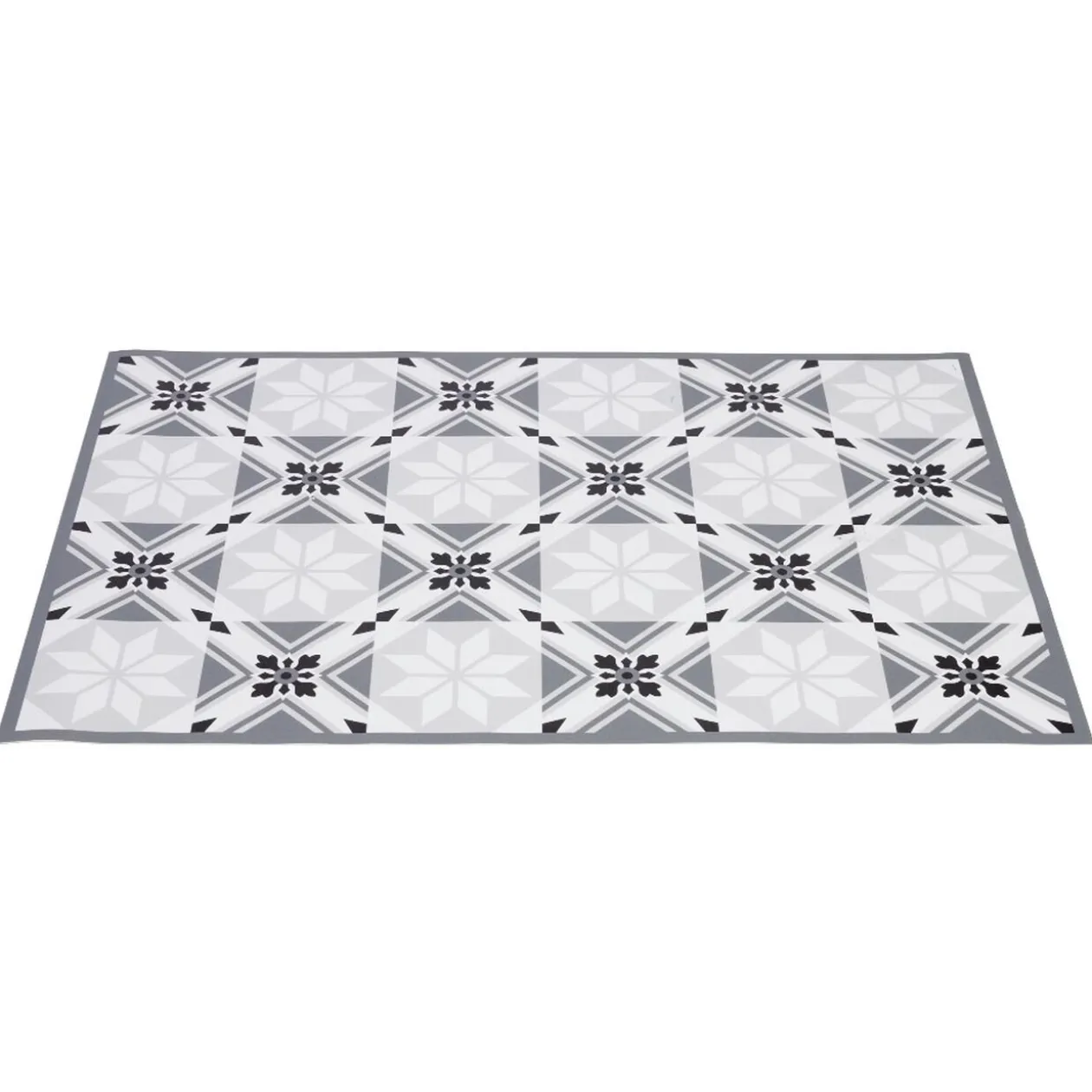 Tapis intérieur extérieur vinyle décor carreau de ciment 70x49 cm