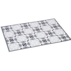 Tapis intérieur extérieur vinyle décor carreau de ciment 70x49 cm