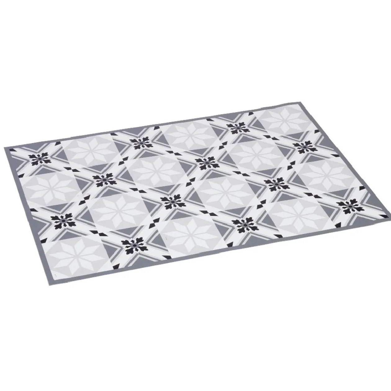 Tapis intérieur extérieur vinyle décor carreau de ciment 70x49 cm