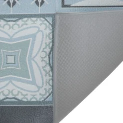 Tapis mémoire de forme motif carreau de ciment gris