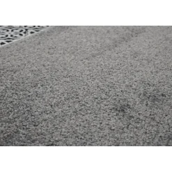 Tapis paillasson caoutchouc motif arabesques noir