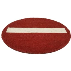 Tapis paillasson rond panneau sens interdit