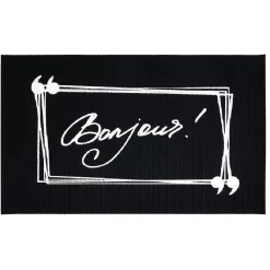 Tapis phosphorescent anti-dérapant et absorbant L28 x 20 cm noir blanc