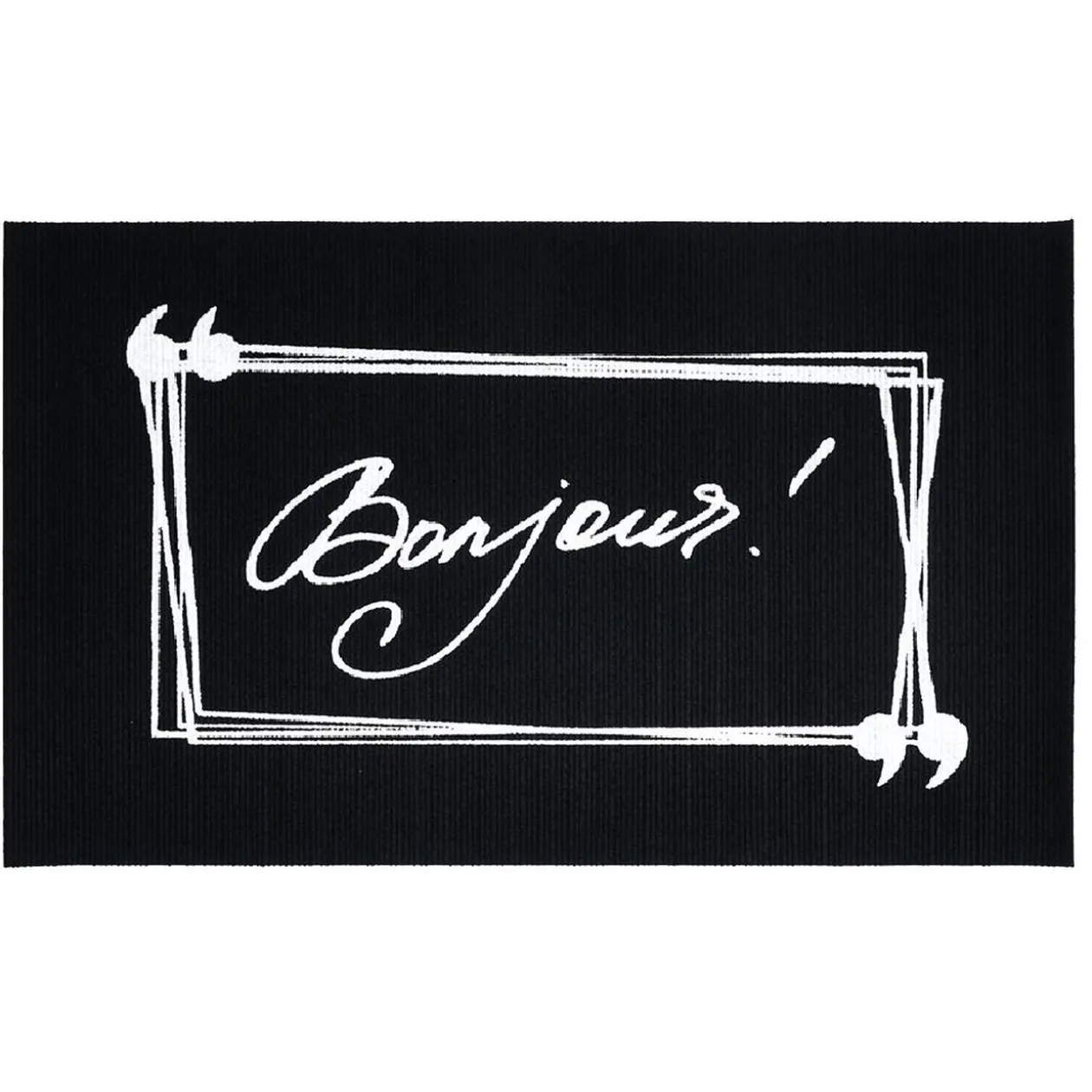 Tapis phosphorescent anti-dérapant et absorbant L28 x 20 cm noir blanc