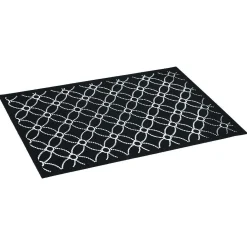 Tapis phosphorescent anti-dérapant et absorbant L28 x 20 cm noir blanc