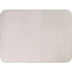 Tapis salle de bain à mémoire de forme uni taupe