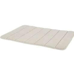 Tapis salle de bain à mémoire forme rectangulaire gris taupe