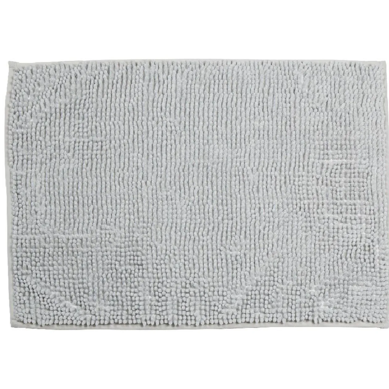 Tapis salle de bain antidérapant chenille gris