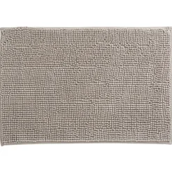 Tapis salle de bain chenille uni taupe