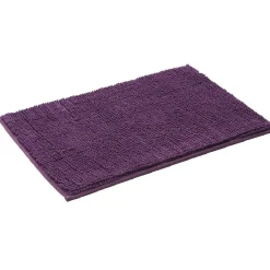Tapis salle de bain chenille uni violet