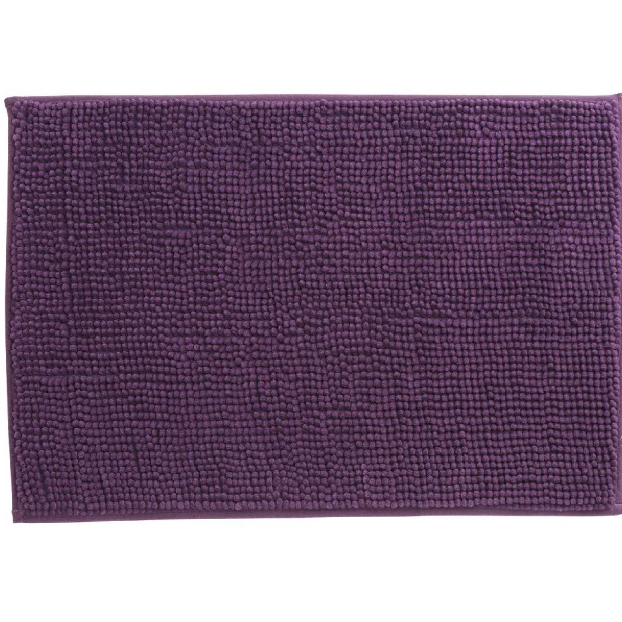 Tapis salle de bain chenille uni violet