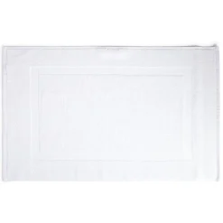 Tapis salle de bain coton blanc 70x40 cm