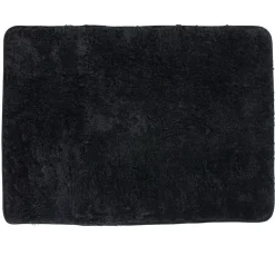 Tapis salle de bain uni noir