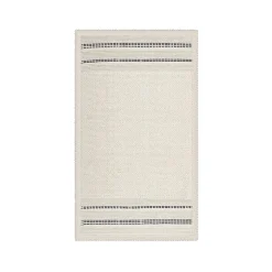 Tapis tissé coton boucle beige 70x40cm