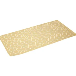 Tapis vinyle beige décor géométrique 100x50 cm