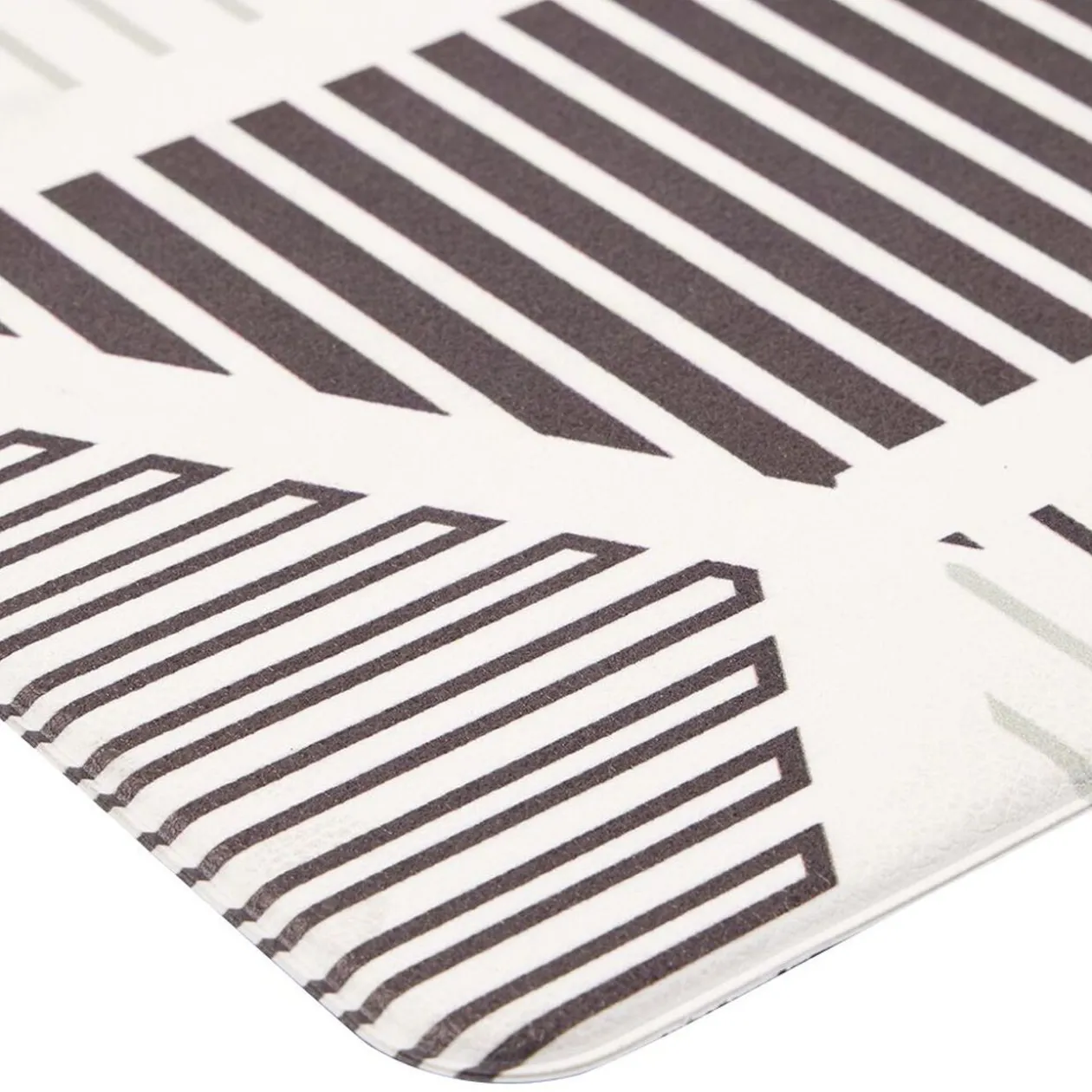 Tapis vinyle confort imprimé noir et blanc 100x50cm