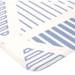 Tapis vinyle confort imprimé bleu et blanc 100x50cm